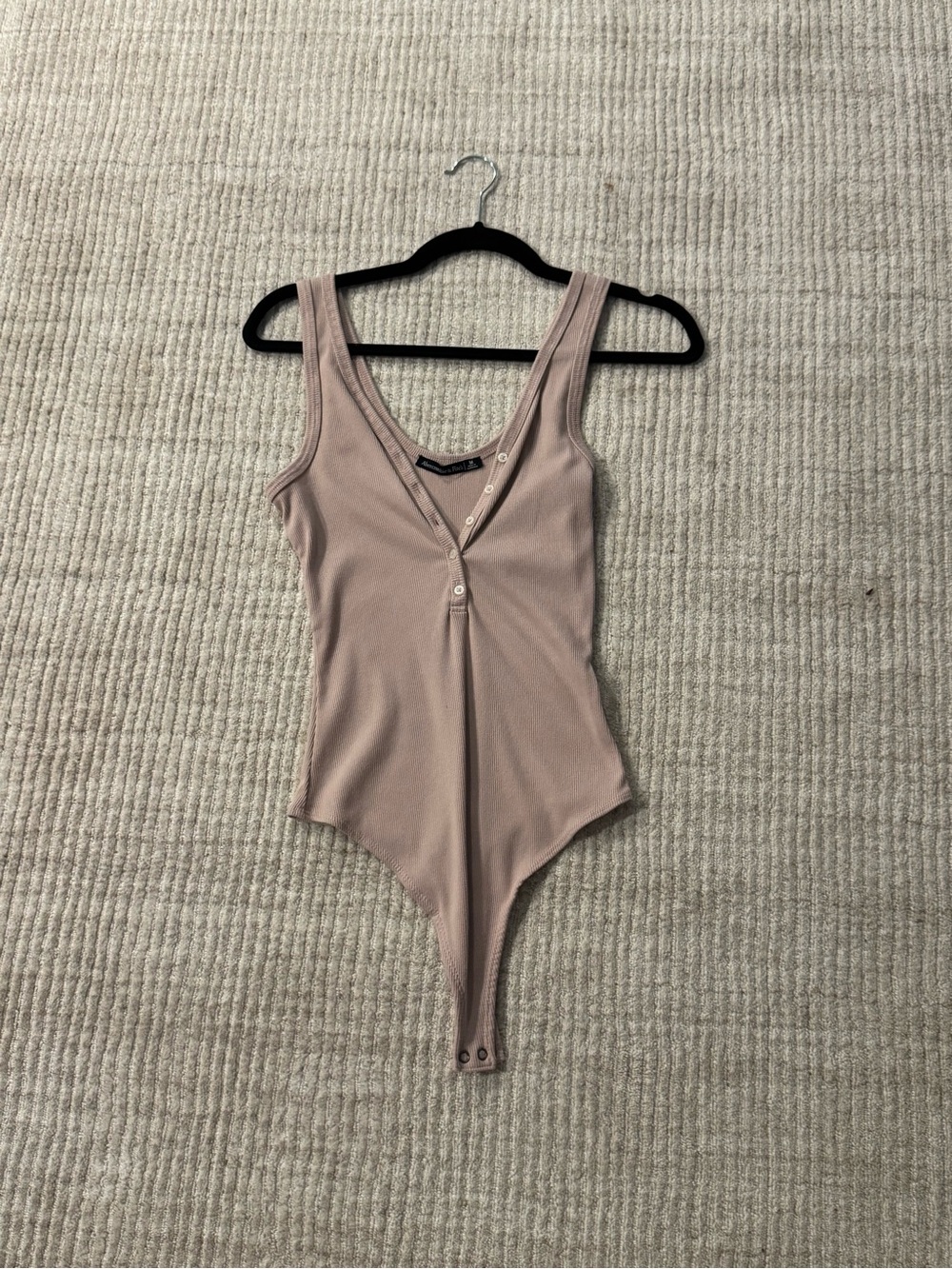 Abercrombie & Fitch Dusty Rose Ribbed Bodysuit
